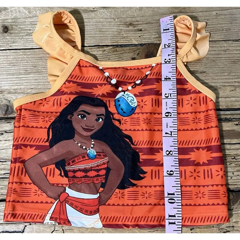 Disney Girl's Size 5T Orange Moana Swimsuit NWOT